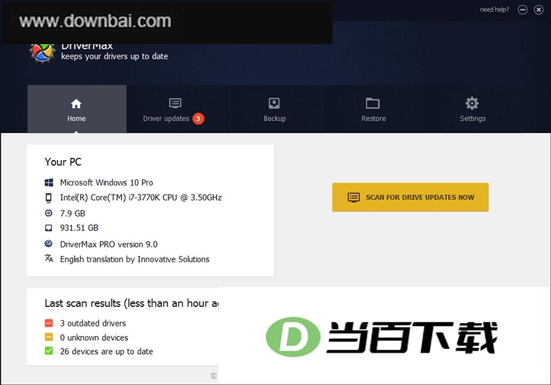 DriverMax Pro 11 软件界面截图