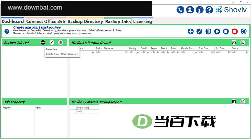 邮箱备份还原工具Shoviv Office 365 Backup and Restore 软件界面截图