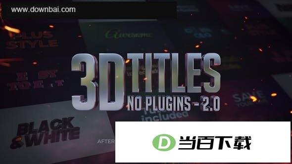 3D����AEģ��3D Titles ���������ͼ