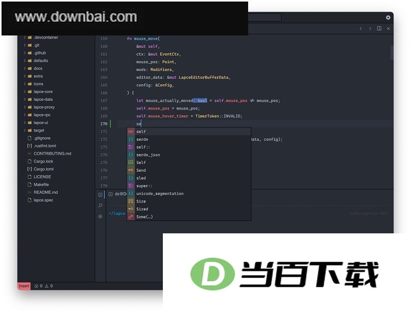 Lapce代码编辑器 软件界面截图