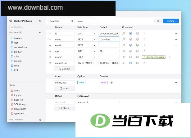 Dataflare数据库管理工具 软件界面截图