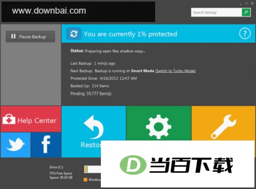 自动备份(Genie Timeline free) 软件界面截图