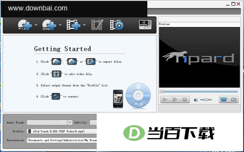 蓝光转iPod格式工具 (Tipard Blu-ray to iPod Ripper) 软件界面截图