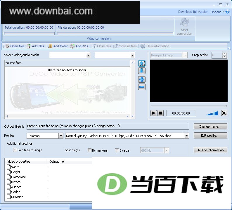 DeGo Video to PSP Converter ���������ͼ