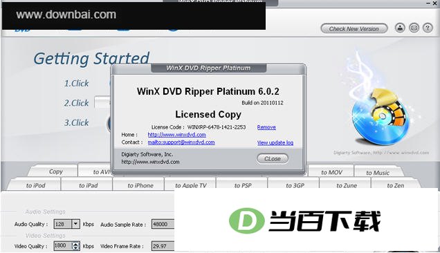 DVD视频转换软件(WinX DVD Ripper Platinum) 软件界面截图