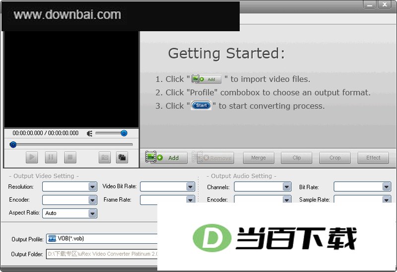 ������Ƶת��(uRex Video Converter Platinum) ���������ͼ
