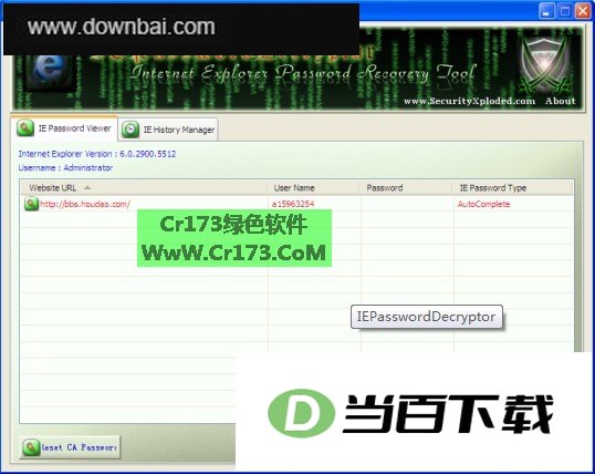 ����ie����ָ�����(IEPasswordDecryptor) ���������ͼ
