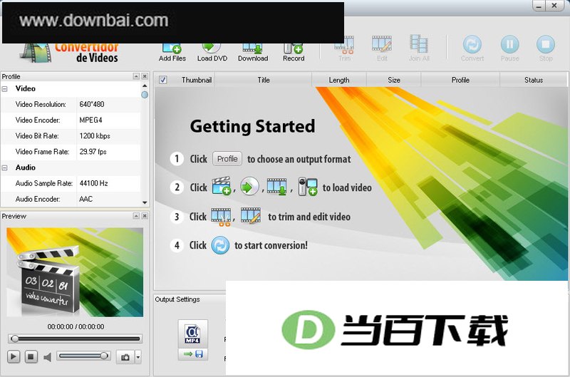 视频下载转换编辑(Convertidor de Videos) 软件界面截图