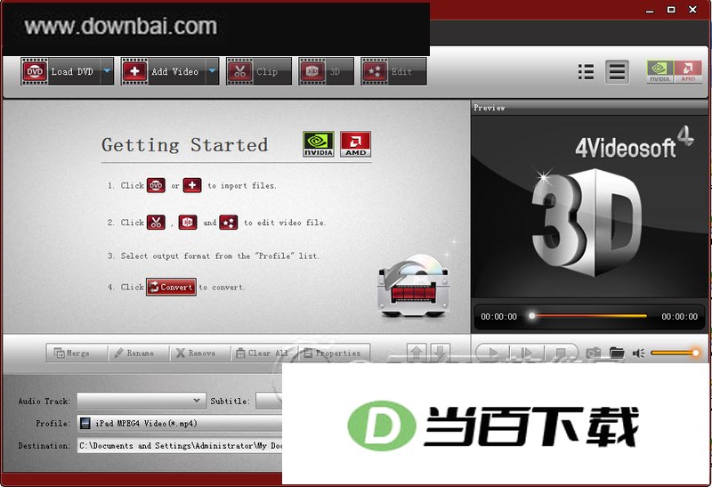�ռ���Ƶת������(4Videosoft Video Converter Platinum) ���������ͼ