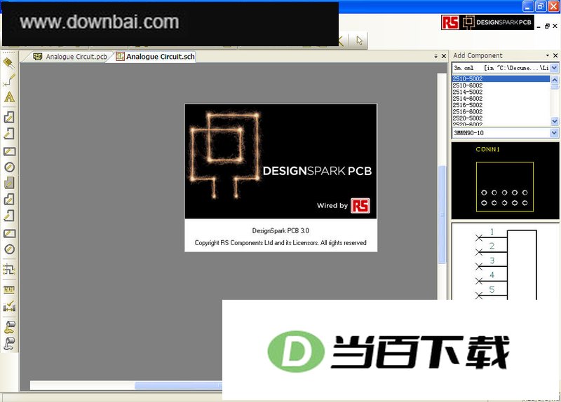 PCB设计工具(DesignSpark PCB) 软件界面截图