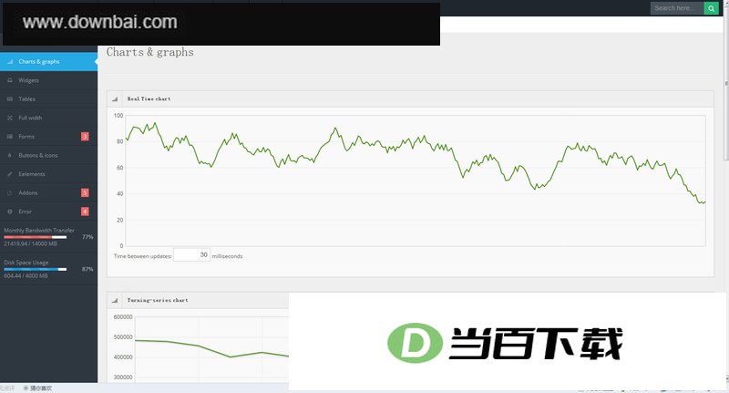 HTML5后台界面6套bootstrap后台模板打包 软件界面截图