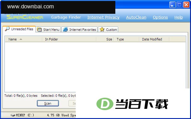 SuperCleaner ����Windows ϵͳ���������ļ� ���������ͼ
