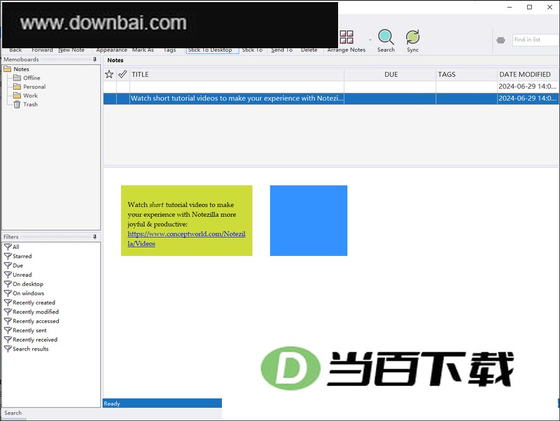 NoteZilla(桌面便签) v9.0.43 软件界面截图
