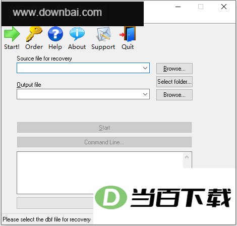 DBF Recovery(DBF文件修复软件) v4.80 软件界面截图
