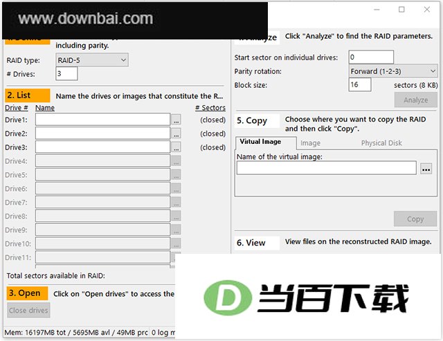 Runtime RAID Reconstructor v5.78 软件界面截图