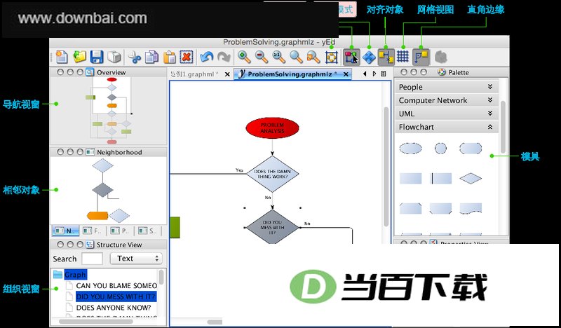 yEd Graph Editor(流程图绘制软件) v3.25.1 软件界面截图