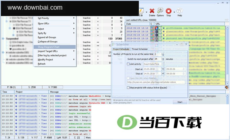 GSA Search Engine Ranker(搜索引擎软件) v19.03 软件界面截图