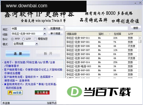 鑫河ip地址自动更换器 软件界面截图