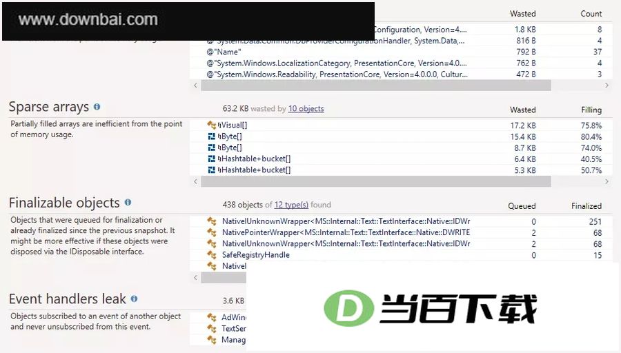 JetBrains DotMemory(内存分析工具) 软件截图
