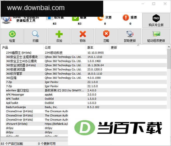 SUMo Pro(软件检测更新工具) 软件截图