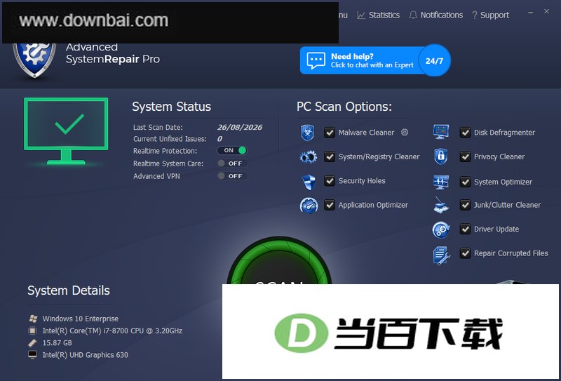 Advanced System Repair Pro(系统清理修复工具) 软件界面截图