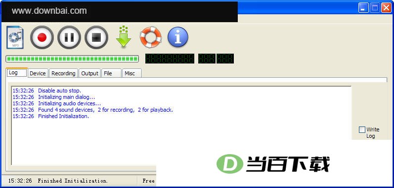 Free Audio Recorder 软件界面截图