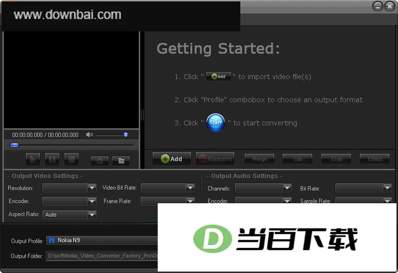 诺基亚视频转换器(Nokia Video Converter Factory Pro) 软件界面截图