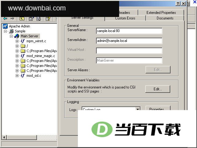 Apache HTTPD Server网页服务器 软件界面截图