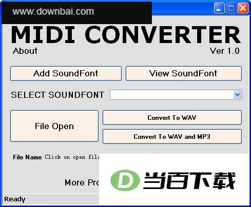 迷笛转MP3(MidiConverter) 软件界面截图