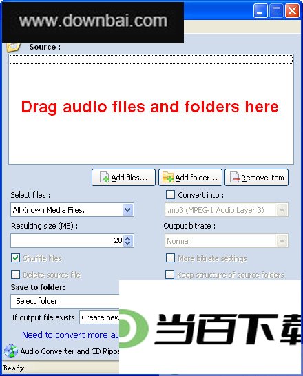 ���ʽ����ת����(Free M4A AAC OGG WAV MP3 audio converter) ���������ͼ