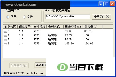 OKGO系统快速恢复/备份程序 软件界面截图