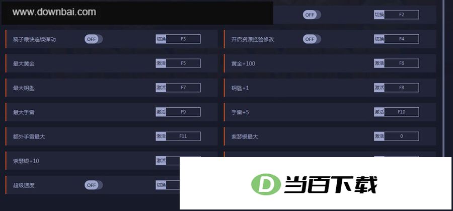 矿坑之下修改器 v1.1.2.9 界面截图