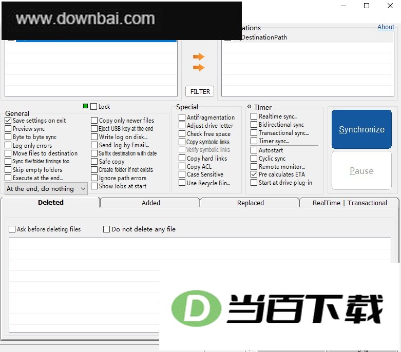 DSynchronize(文件同步工具) 软件截图
